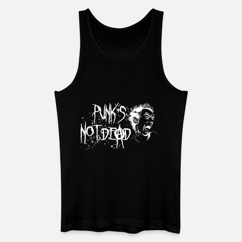 Punks not dead - Männer Bio Tank Top - Schwarz
