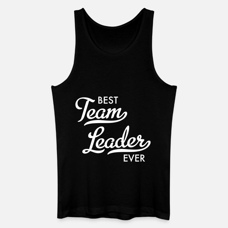 Bester Teamleiter - Männer Bio Tank Top - Schwarz