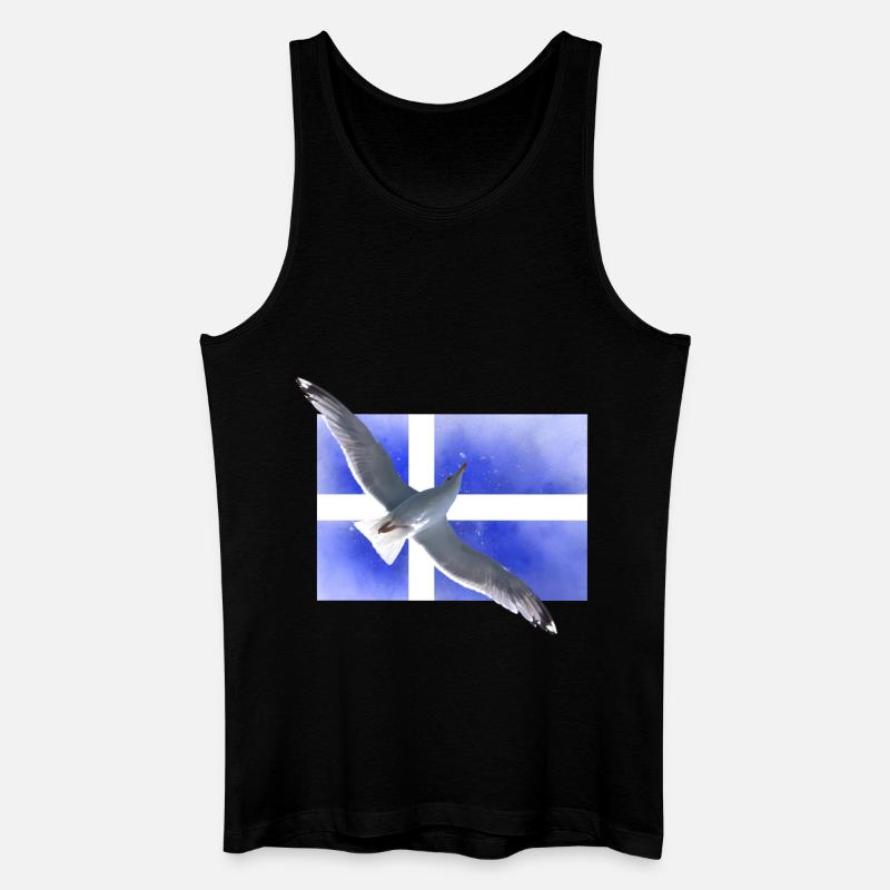 Finnland Möwe Suomi - Männer Bio Tank Top - Schwarz