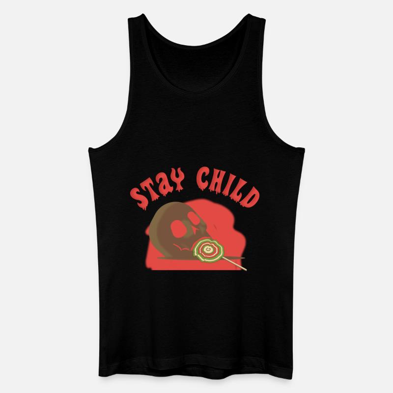Kind bleiben - Männer Bio Tank Top - Schwarz