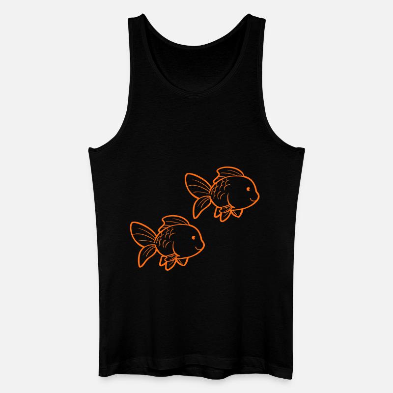 Goldfische - Männer Bio Tank Top - Schwarz