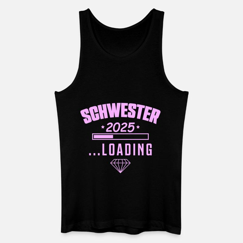 Schwester 2025 Loading - Männer Bio Tank Top - Schwarz