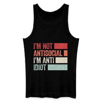 Sarcastic introvert - Men’s Organic Tank Top - black - Front