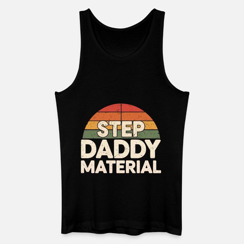 Step Daddy Material 18 - Männer Bio Tank Top - Schwarz