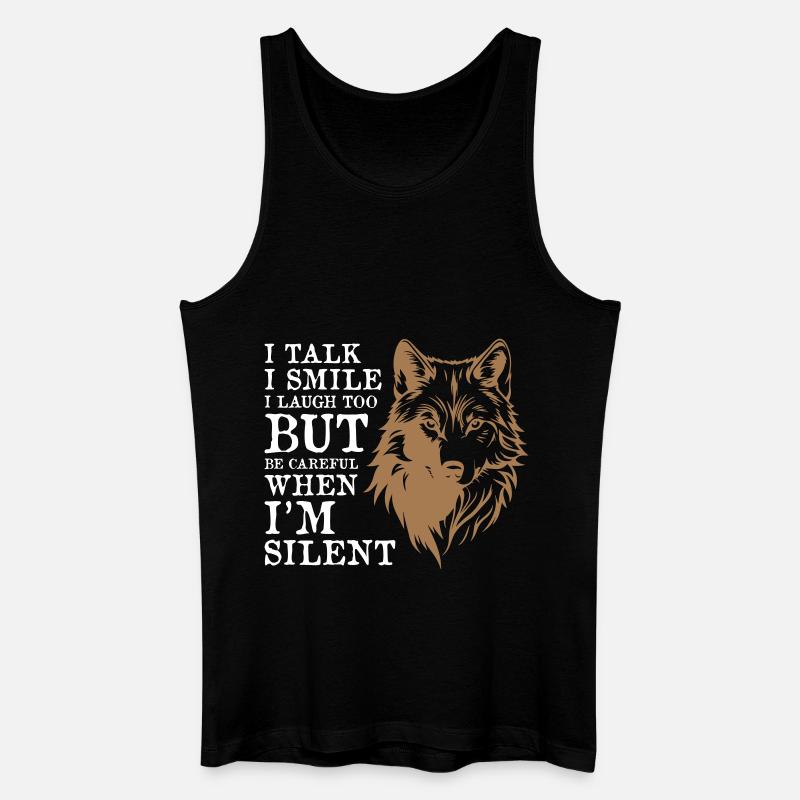 Cool Wolf - Männer Bio Tank Top - Schwarz