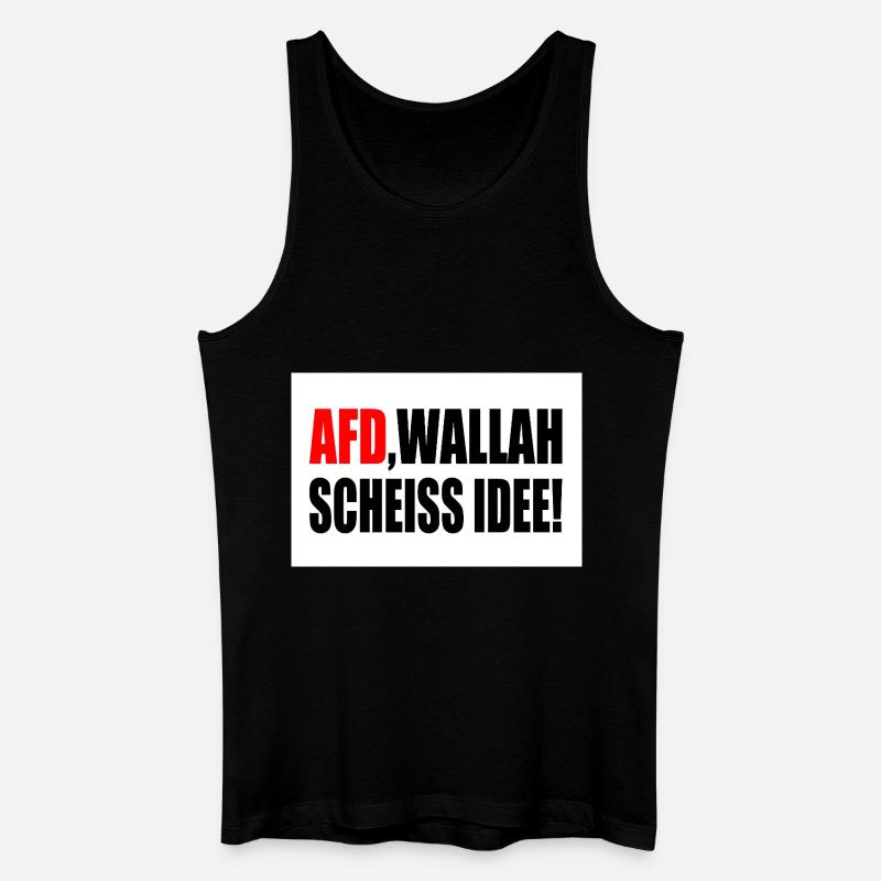 Afd wallah scheiss idee - Männer Bio Tank Top - Schwarz
