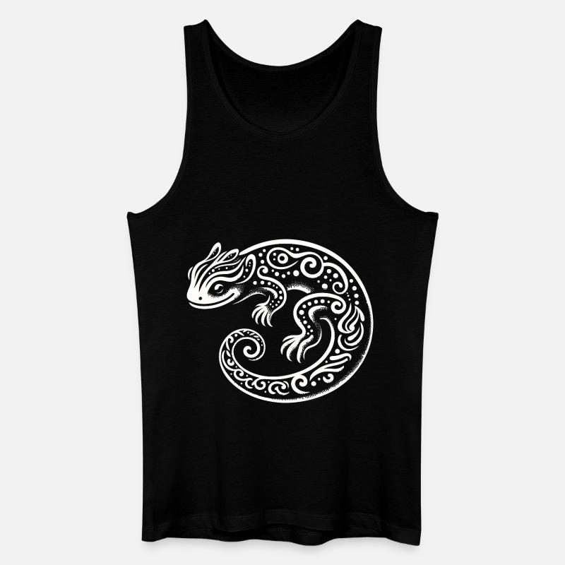 Stammes-Eidechse - Männer Bio Tank Top - Schwarz