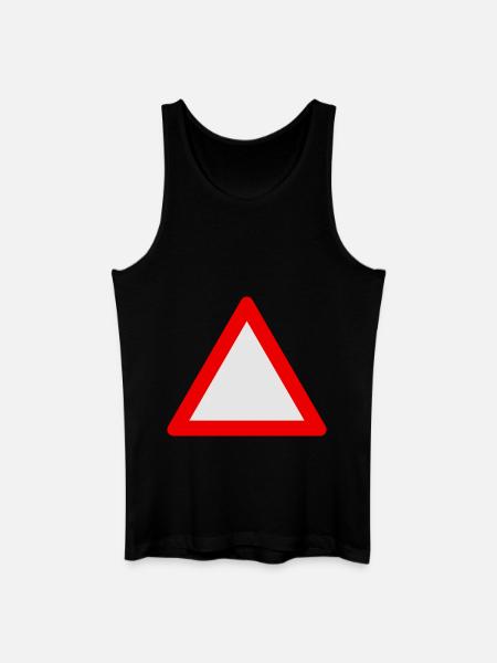 Blank Warning Triangle - Men’s Organic Tank Top - black