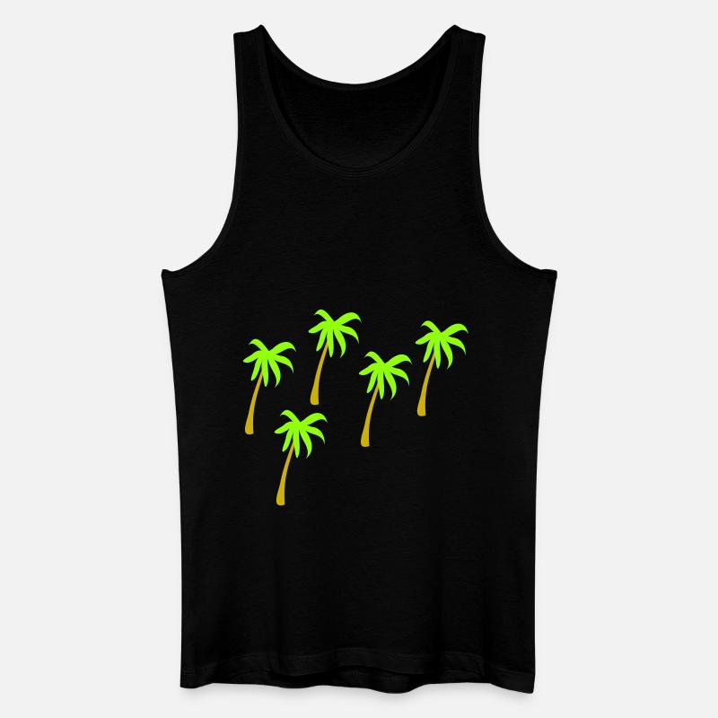 5 Palmen 2farbig - Männer Bio Tank Top - Schwarz