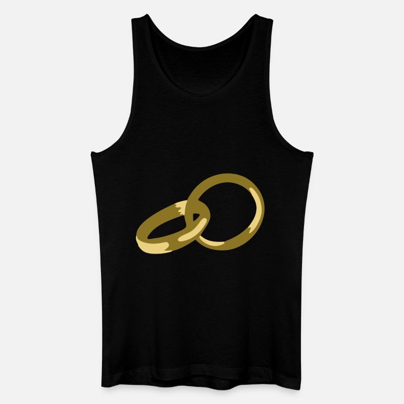 Eheringe - Männer Bio Tank Top - Schwarz