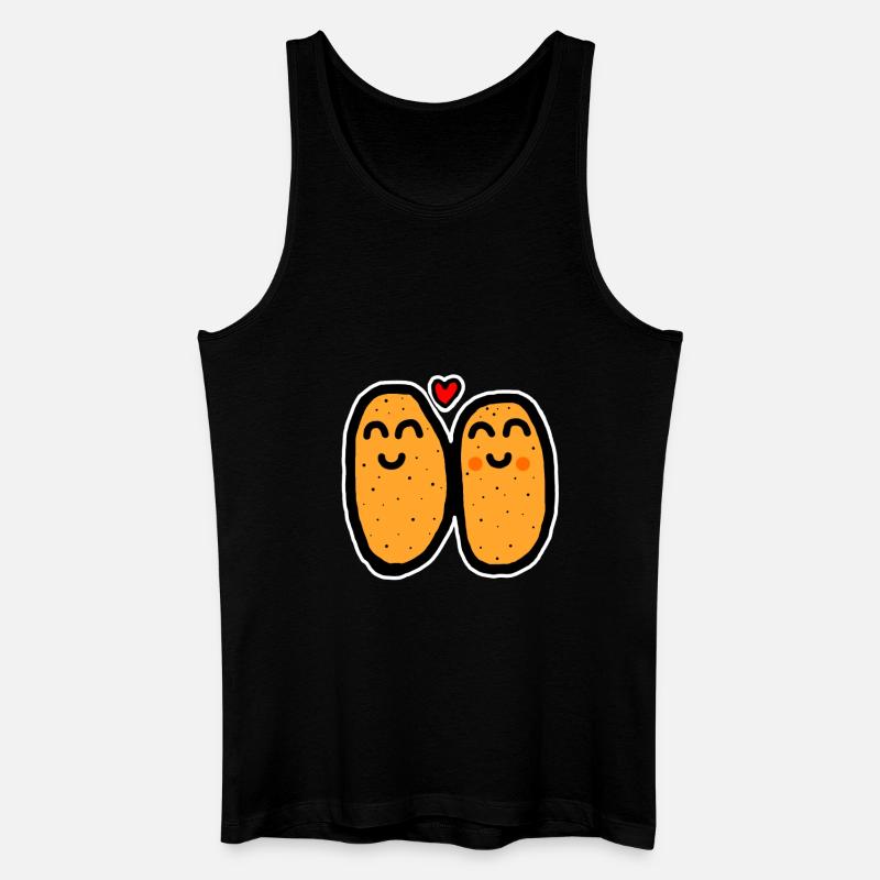 Two potatoes - Männer Bio Tank Top - Schwarz