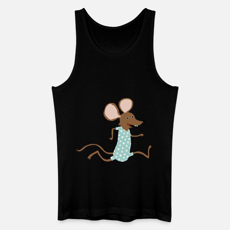 Maus geht baden - Männer Bio Tank Top - Schwarz