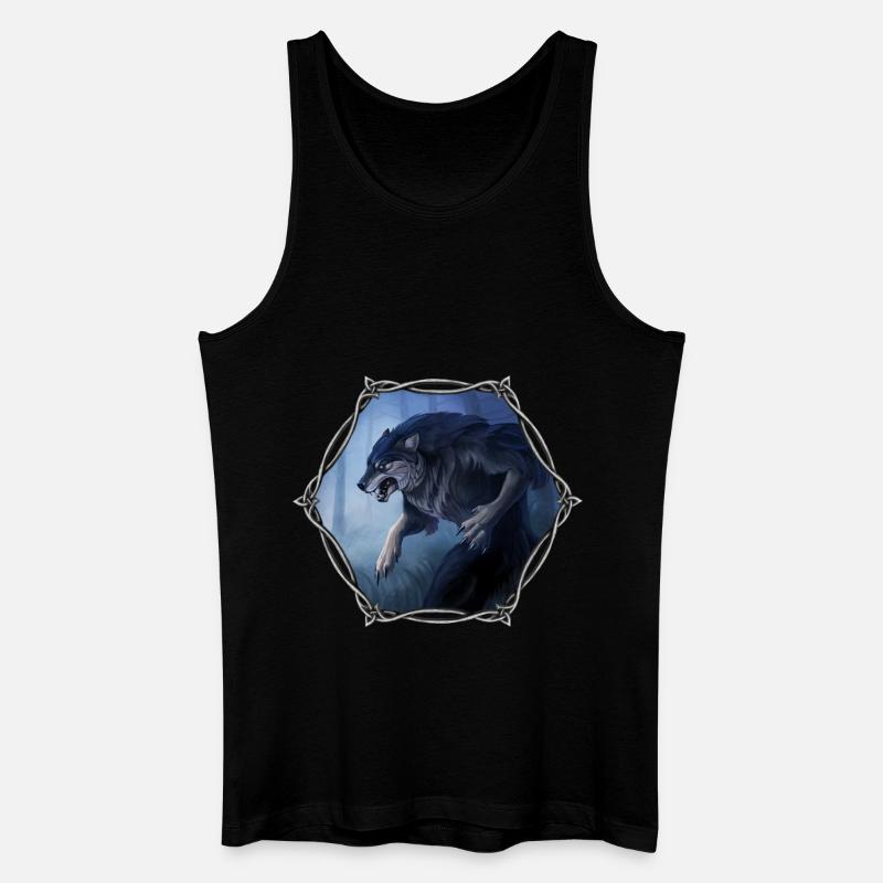 Werwolf - Männer Bio Tank Top - Schwarz