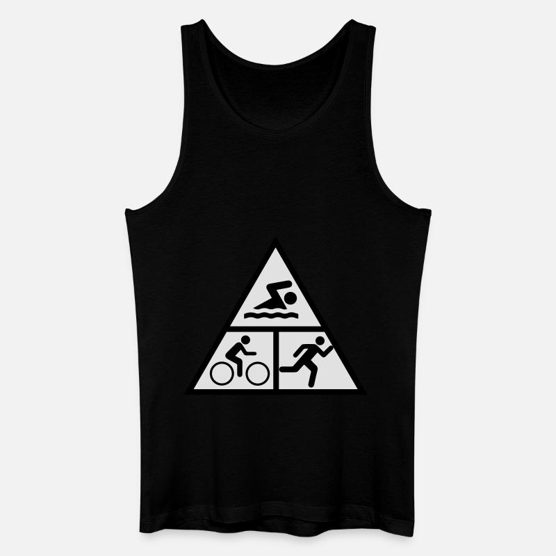 Triatlon_v2 - Männer Bio Tank Top - Schwarz