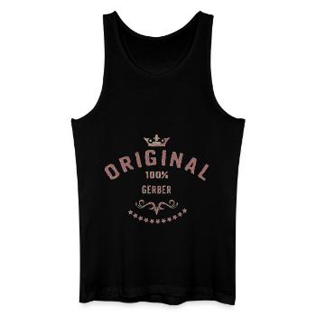 Original 100 Prozent Gerber - RAHMENLOS red - Männer Bio Tank Top - Schwarz - Vorne