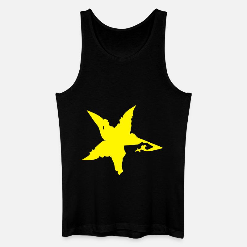 Stern - Männer Bio Tank Top - Schwarz