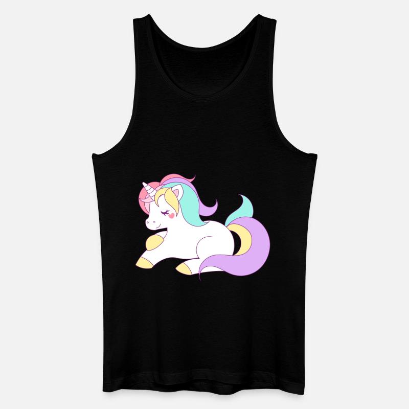 Einhorn Comic - Männer Bio Tank Top - Schwarz