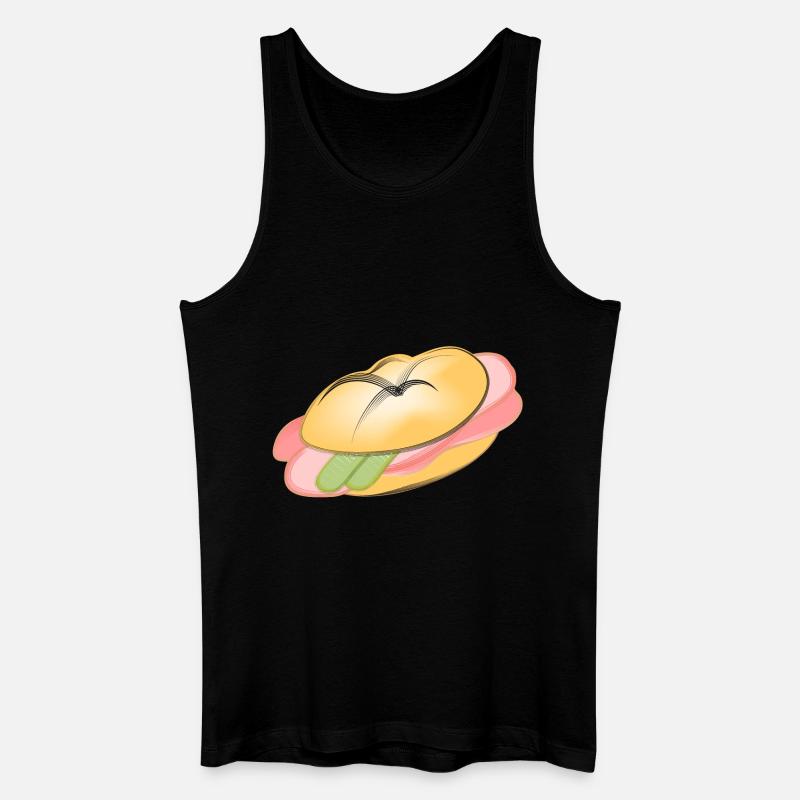 wurstsemmel - Männer Bio Tank Top - Schwarz