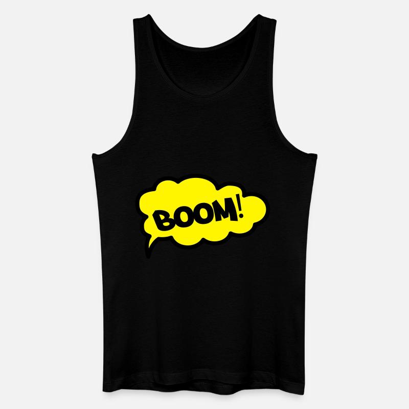 boom2 - Männer Bio Tank Top - Schwarz