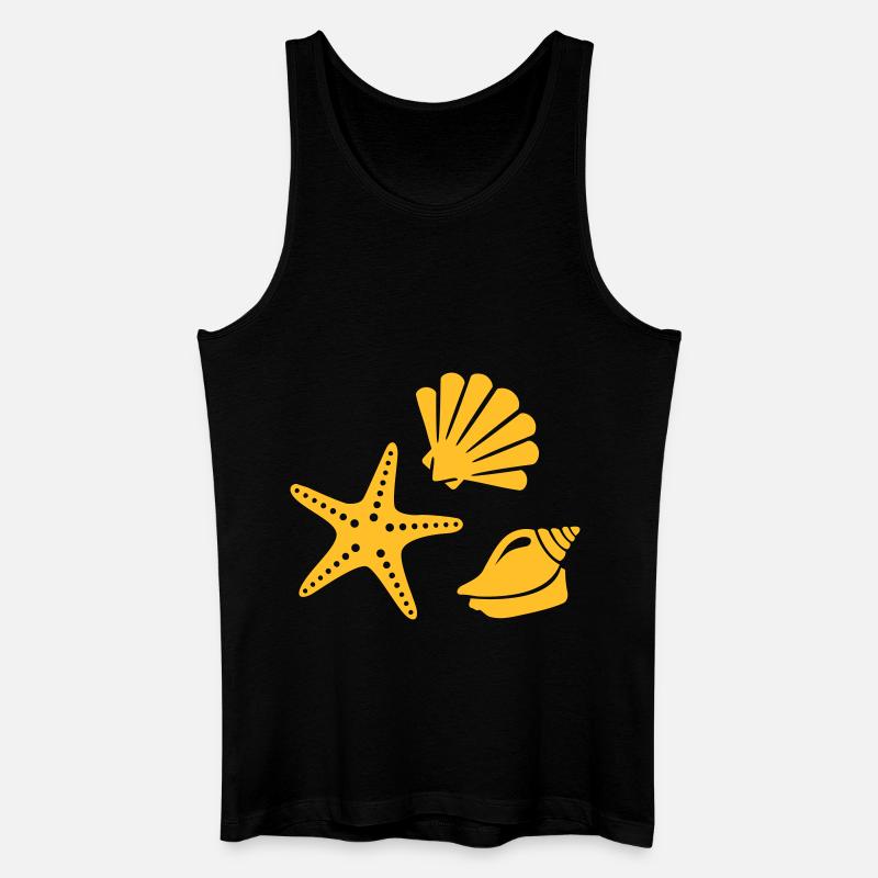 Muschel - Männer Bio Tank Top - Schwarz