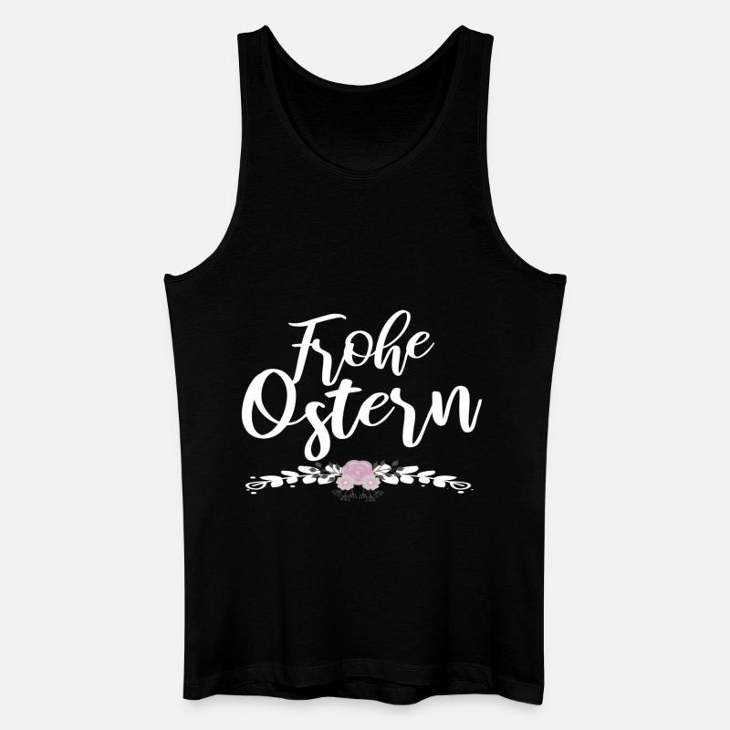 frohe Ostern - Männer Bio Tank Top - Schwarz