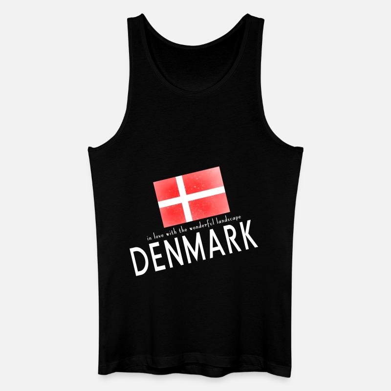 Dänemark Danmark - Männer Bio Tank Top - Schwarz