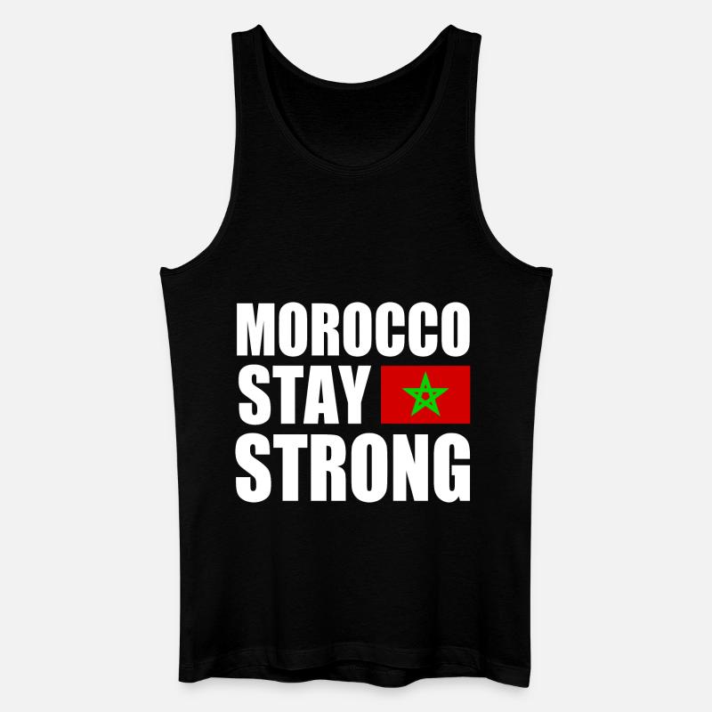 Morocco stay strong - Männer Bio Tank Top - Schwarz