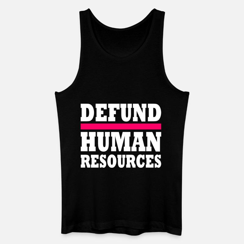 defund human resources - Männer Bio Tank Top - Schwarz