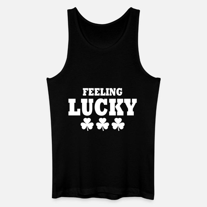 feeling lucky - Männer Bio Tank Top - Schwarz