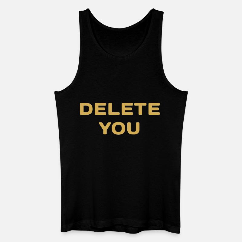 DELETE funny - Männer Bio Tank Top - Schwarz