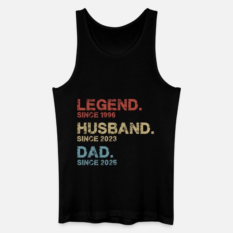 Legende Ehemann Vater - Männer Bio Tank Top - Schwarz