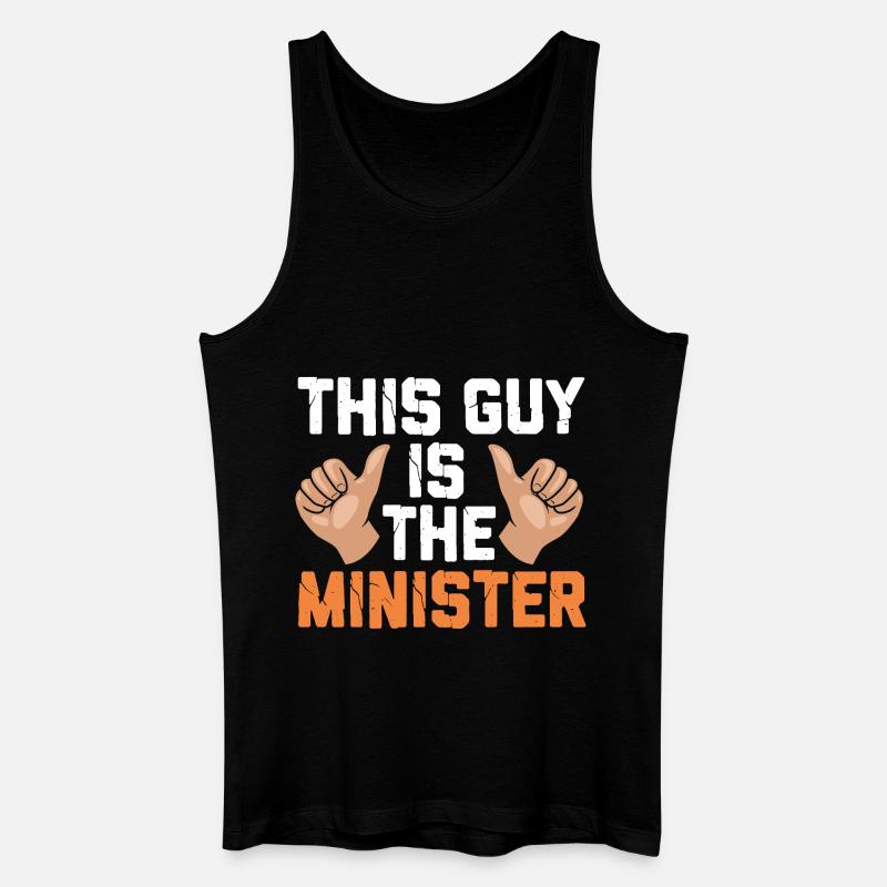 Pfarrer - Männer Bio Tank Top - Schwarz