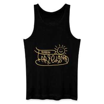 Barcelona Fischerhut - Männer Bio Tank Top - Schwarz - Vorne