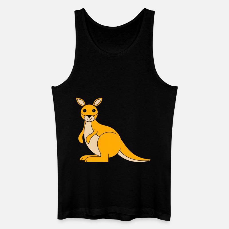 Wallaby - Männer Bio Tank Top - Schwarz