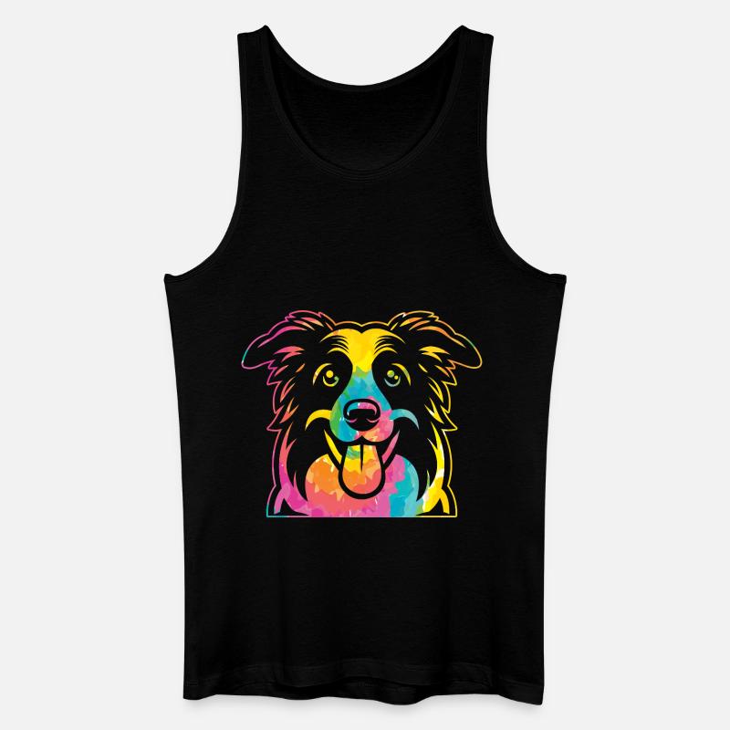 Border Collie - Männer Bio Tank Top - Schwarz