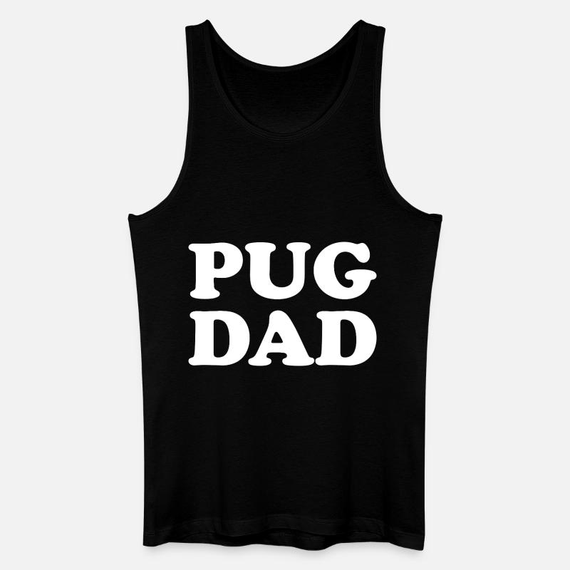 Pug Dad - Männer Bio Tank Top - Schwarz