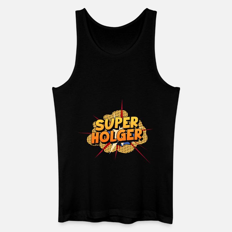 Holger - Männer Bio Tank Top - Schwarz