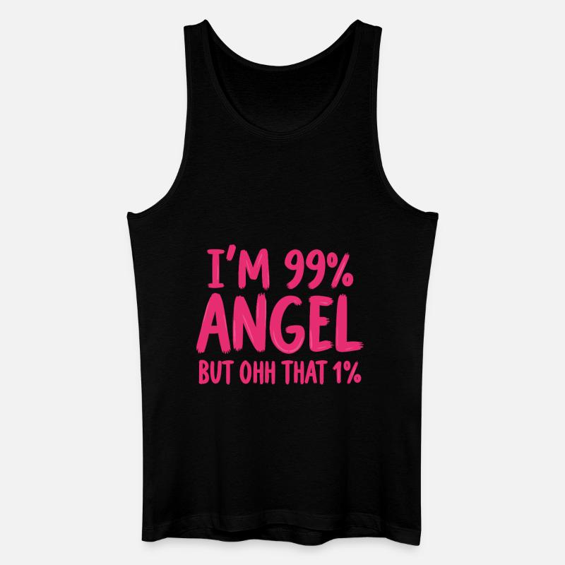 Engel Engelchen Prozent Spruch - Männer Bio Tank Top - Schwarz