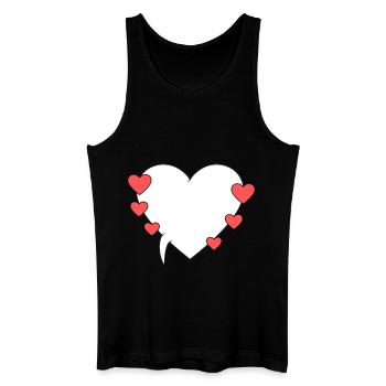 Speech Bubble with Hearts 3 - Men’s Organic Tank Top - black - Front