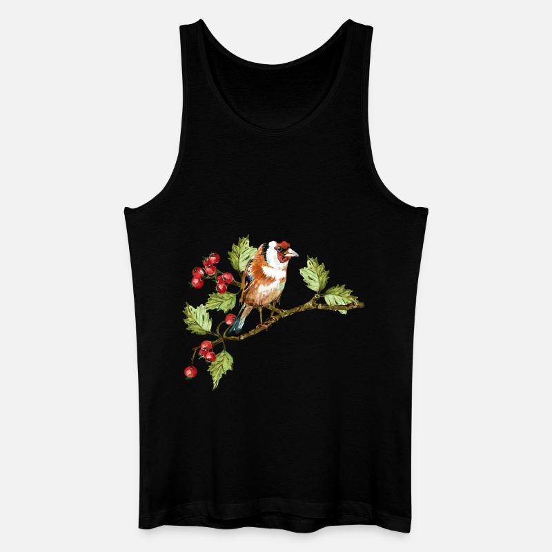 Bunter Vogel - Männer Bio Tank Top - Schwarz