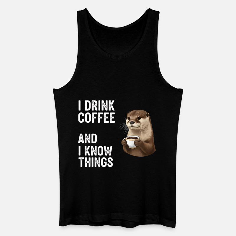 Kaffee Coffeeshop - Männer Bio Tank Top - Schwarz