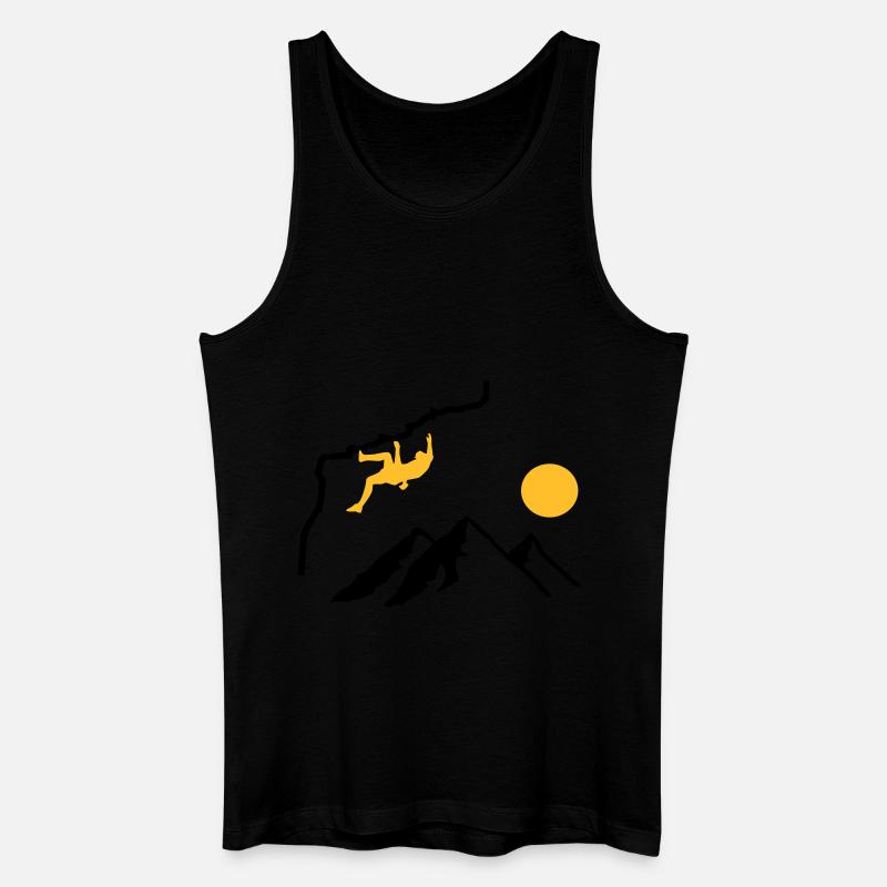 Klettern - Männer Bio Tank Top - Schwarz
