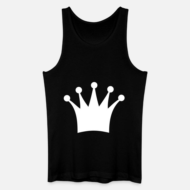 krone - Männer Bio Tank Top - Schwarz