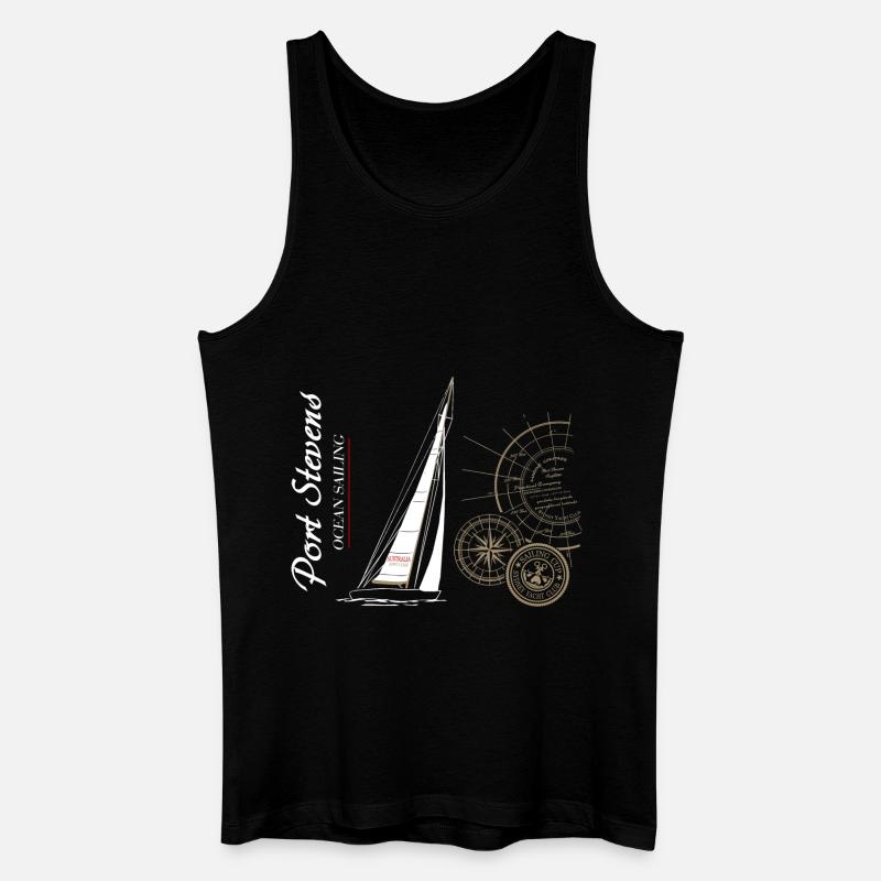 Segelboot - Männer Bio Tank Top - Schwarz