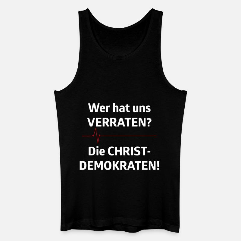 Wer hat uns verraten - Männer Bio Tank Top - Schwarz