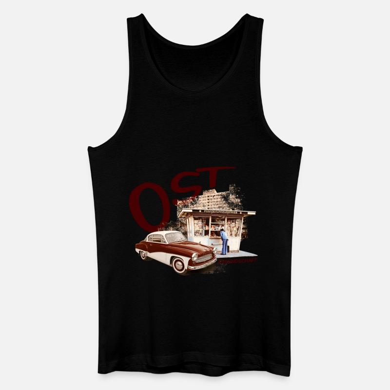 ostfreundschaft ddr - Männer Bio Tank Top - Schwarz