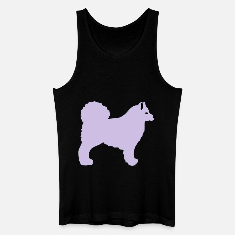 Samojede Vektor - Männer Bio Tank Top - Schwarz