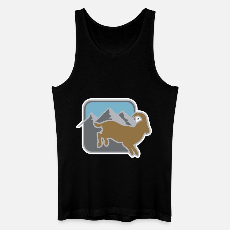 Steinbock - Symbol - Männer Bio Tank Top - Schwarz