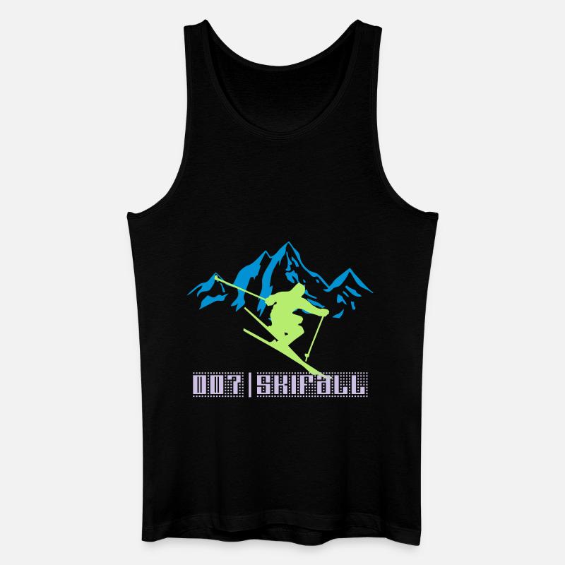 Skifall 007 - Männer Bio Tank Top - Schwarz