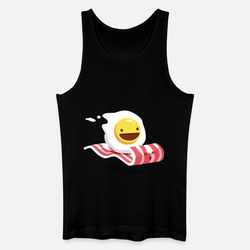 Egg Bacon Buddies - Männer Bio Tank Top - Schwarz